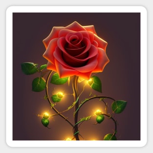 Glowing Rose Sticker